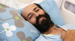 Maher al-Akhras at the Kaplan Medical Center in central Israel